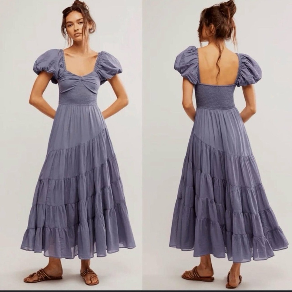 Free People Short Sleeve Sundrenched Maxi Dress - Picture 6 of 6